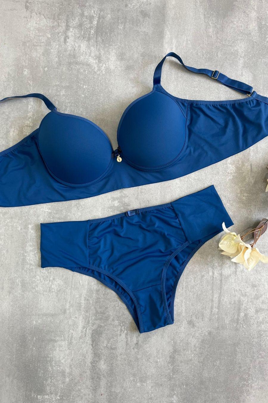 Conjunto Basico Plus Size 0762 Com Bojo E Aro Possui Base E Laterais Mais Larguinhas Que Ajuda Na Sustentação Calcinha Estilo Tanga Com Palas Laterais Ref 0806 - Lunna